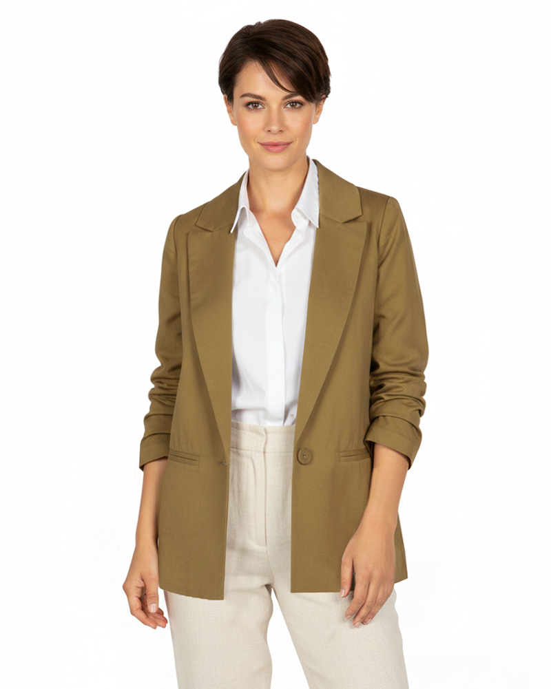 مانتو کتی کتان زنانه 2191 - ماشی