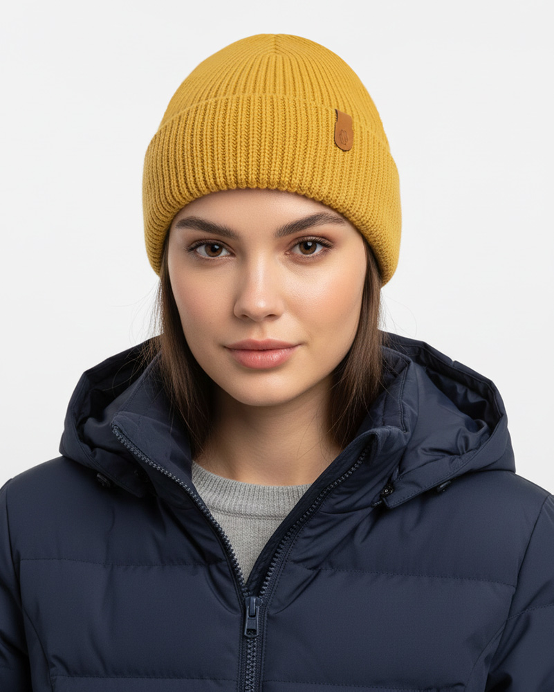 کلاه بافت 30032 - عسلی