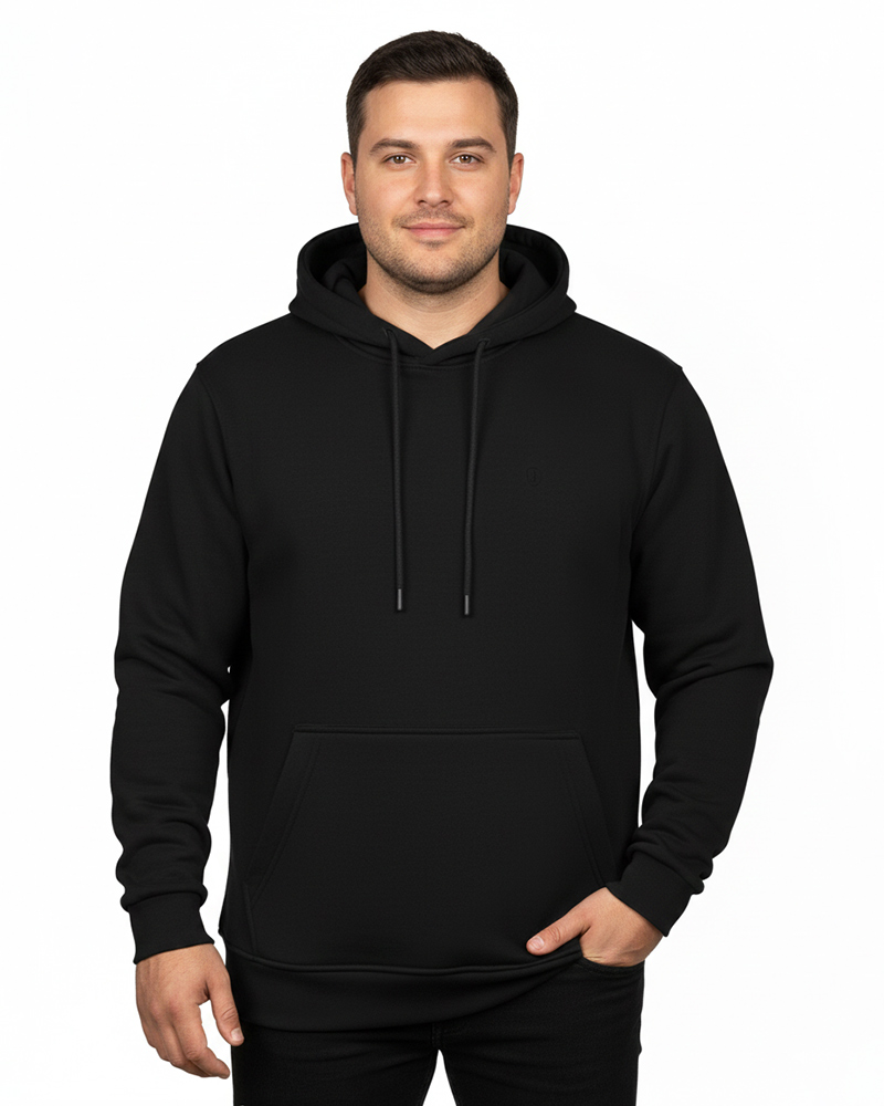 هودی دورس توکرکی سایز بزرگ 4008 - مشکی