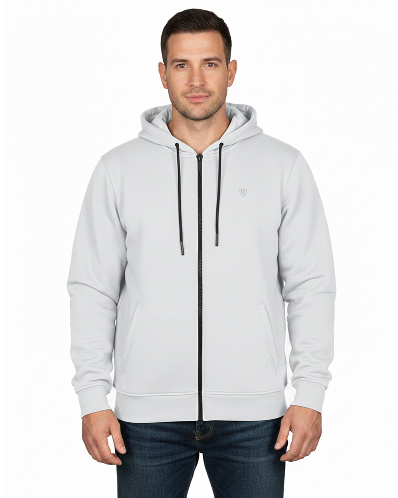 سویشرت کلاه دار توکرکی سایز بزرگ مردانه 4031 - طوسی