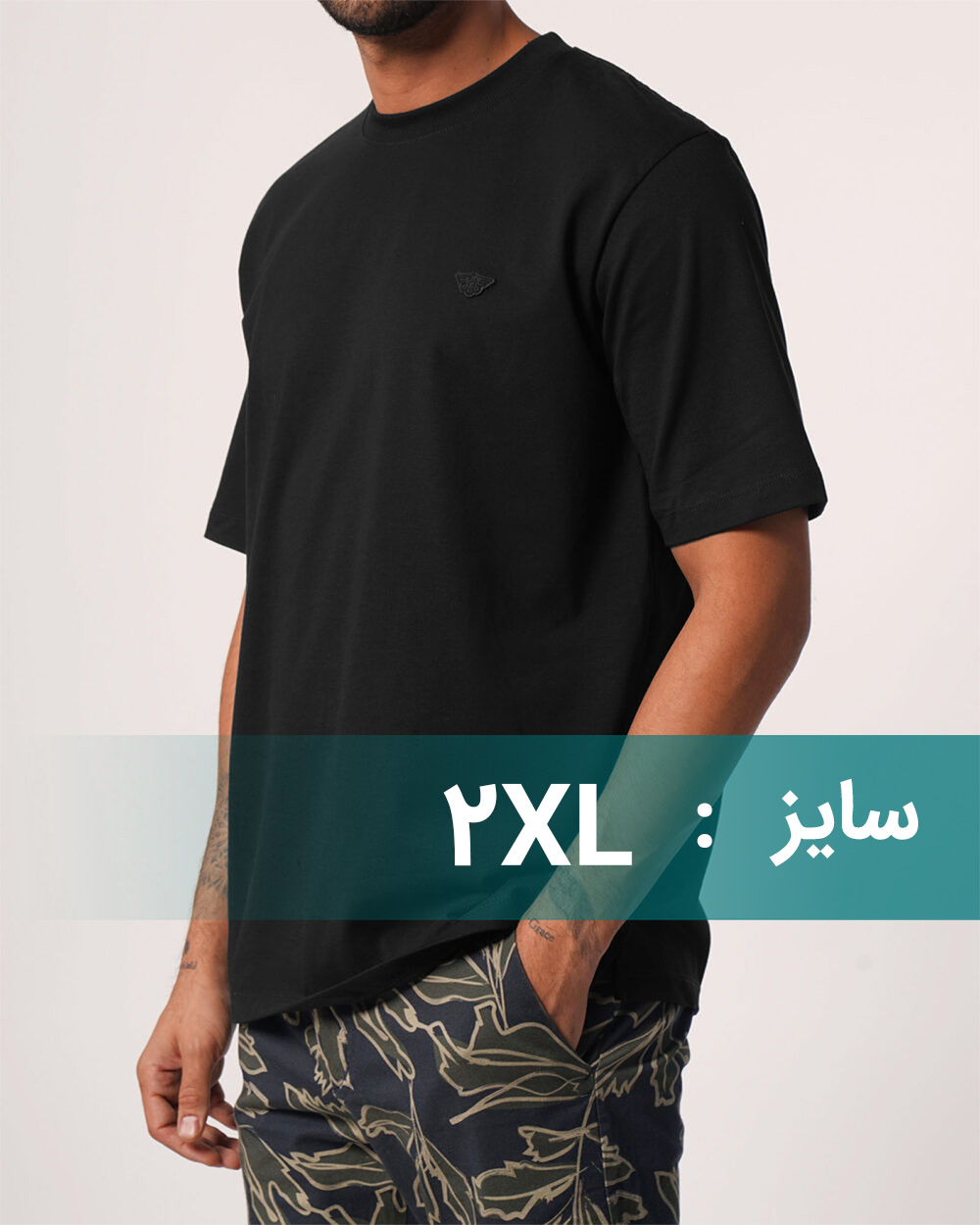 تیشرت ساده مردانه 0352 - مشکی