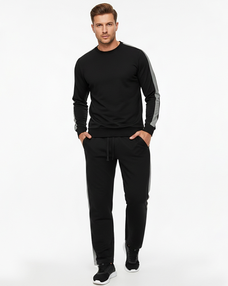 ست بلوز و شلوار دورس مردانه 041774 - مشکی