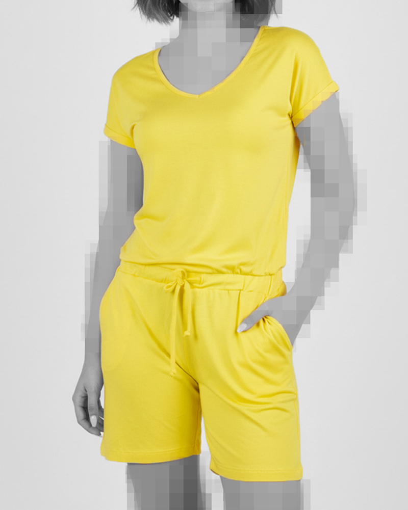 سرهمی زنانه اسپرت - زرد