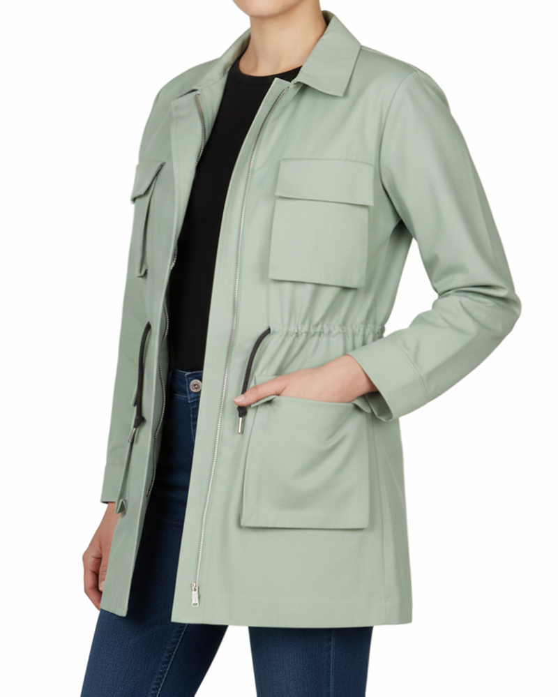 بارانی زنانه 300320 - سبز دریایی