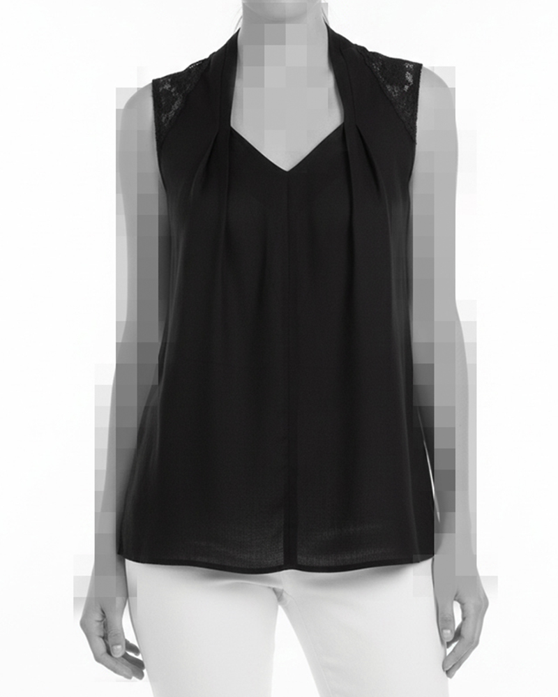 تاپ زنانه حریر 302204 - مشکی