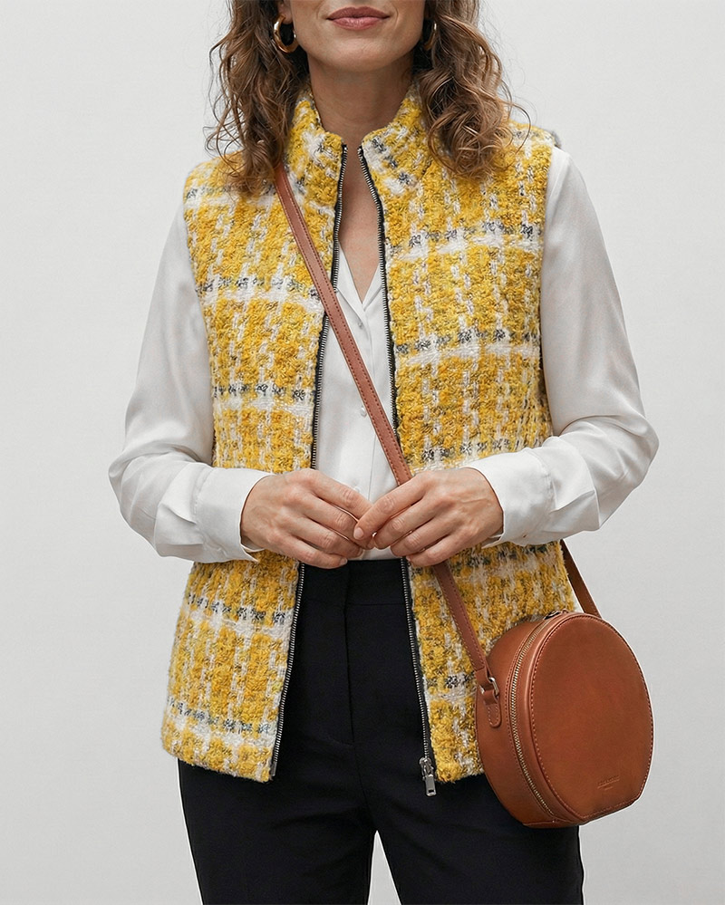 پافر پیچازی زنانه 3047 - زرد