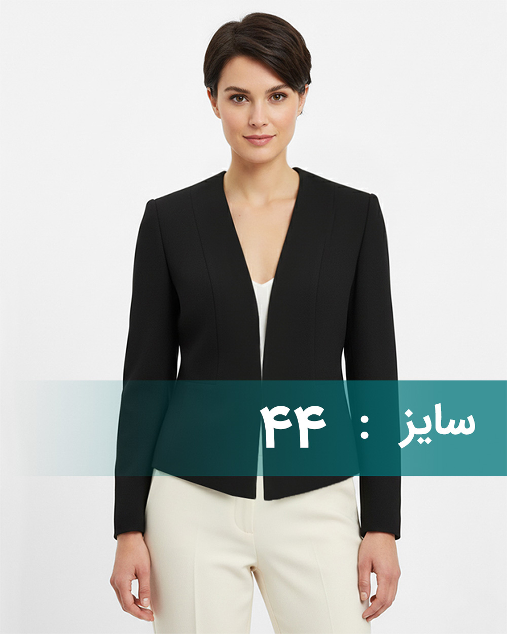 کت مجلسی کرپ زنانه 312150 - مشکی