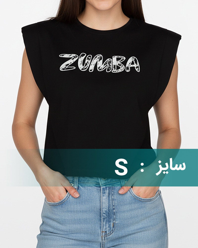 تیشرت نخی زنانه 1653 - مشکی