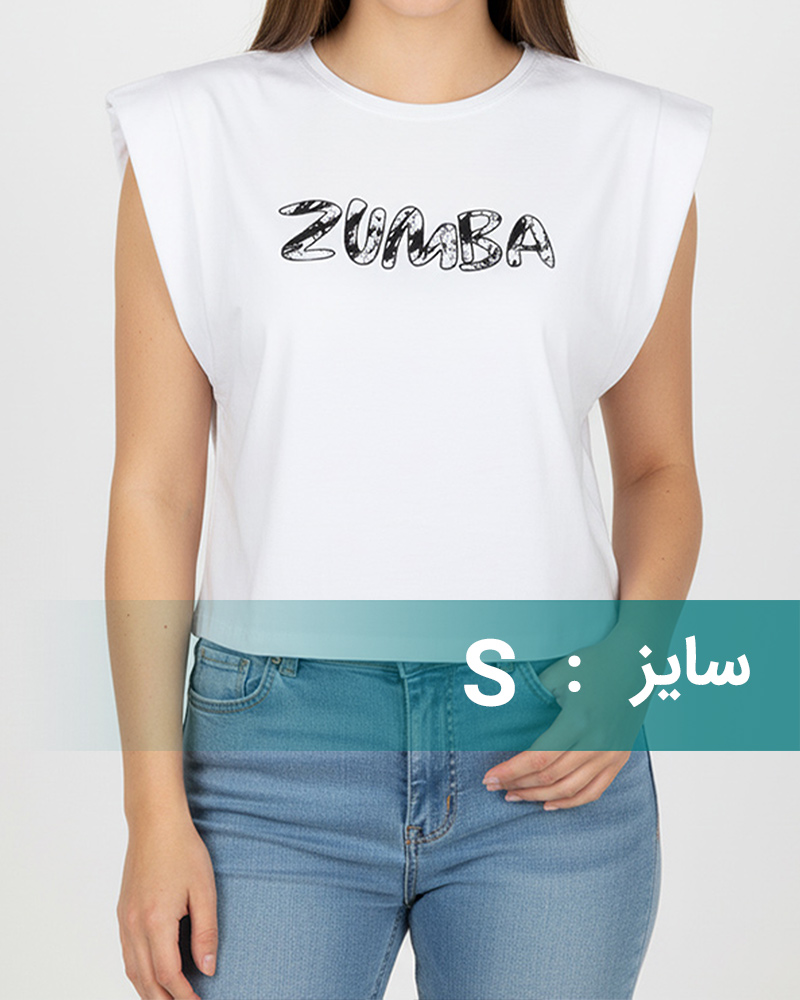 تیشرت نخی زنانه 1653 - سفید
