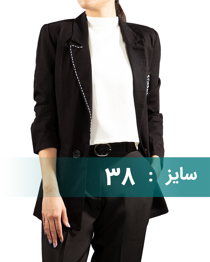 مانتو کتی زنانه 2194 - مشکی