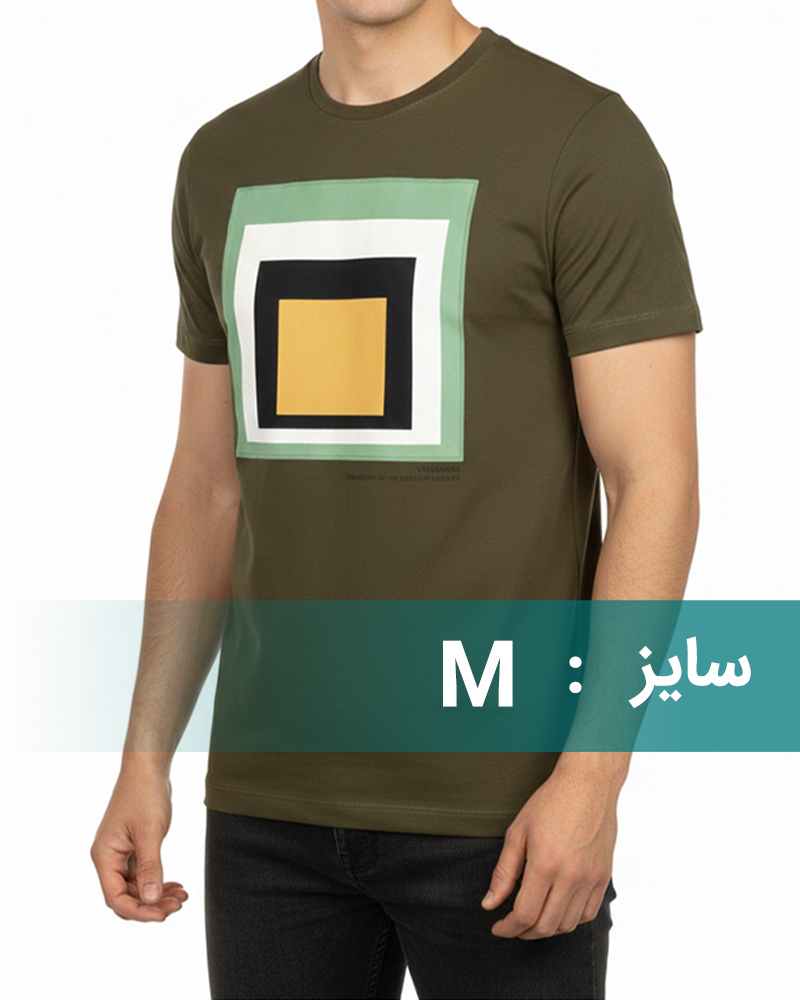تیشرت نخی اسپرت مردانه 00743 - سبز ارتشى