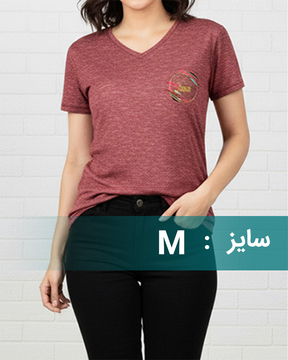 تیشرت زنانه 1185 - عنابی