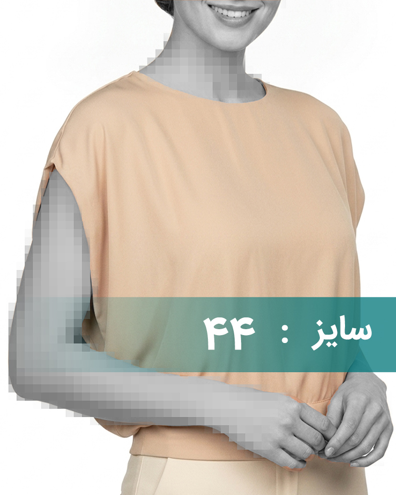 شومیز زنانه نیم تنه - کرمى