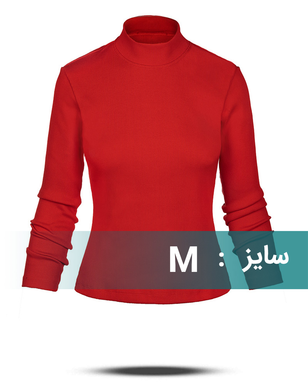بلوز کشبافت زنانه ساده 2235 - قرمز