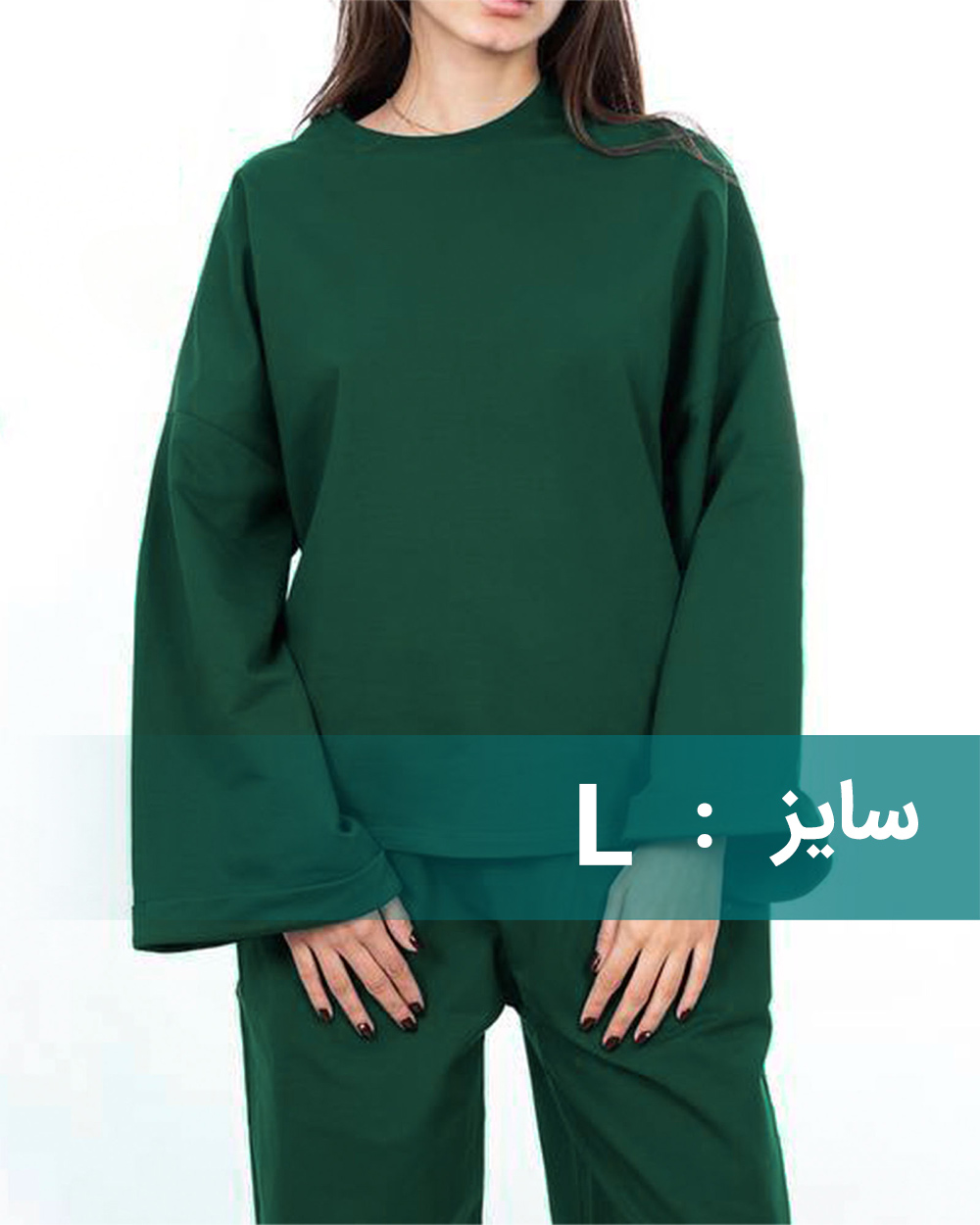 بلوز گلکسی زنانه 2324 - سبز تیره