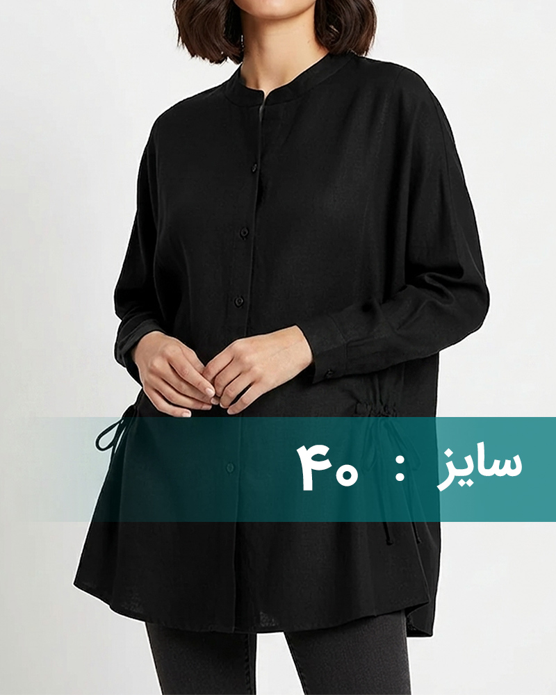 شومیز نخی زنانه 332105 - مشکی