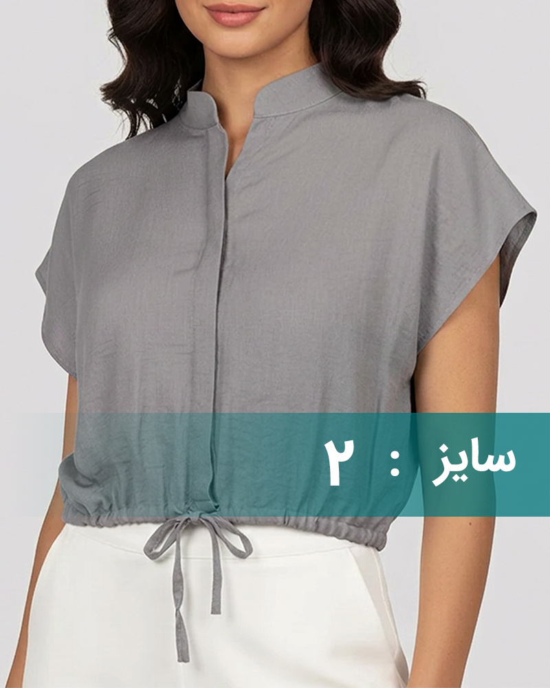 شومیز مجلسی زنانه 649 - خاکستری