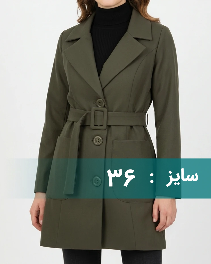 مانتو کتی زنانه 662 - زیتونی سیر