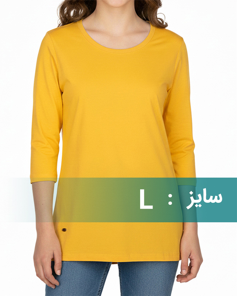 تیشرت نخی دخترانه 1267 - خردلی