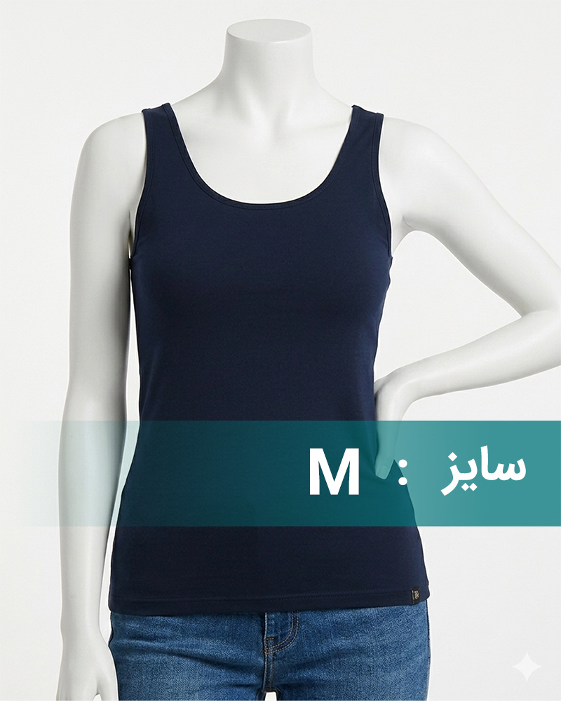 تاپ نخی زنانه 1355 - سرمه‌ای تیره