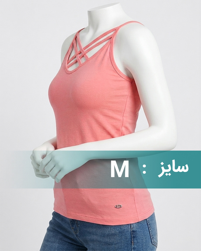 تاپ نخی زنانه 1458 - صورتی