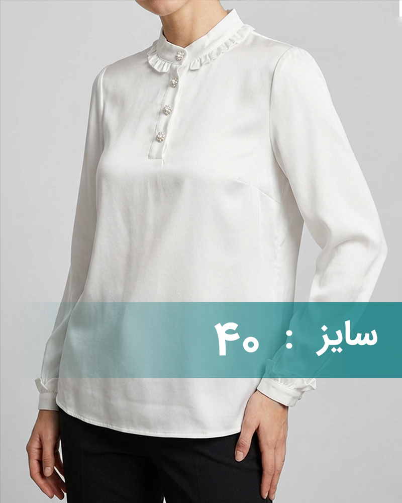 شومیز سفید زنانه 304291 - سفید