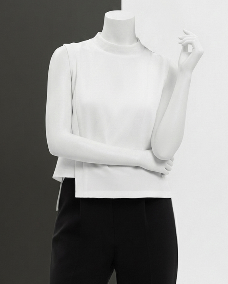 تاپ کرپ زنانه 9020 - سفید