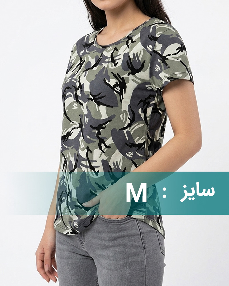 تیشرت ارتشی زنانه 1317 - چند رنگ