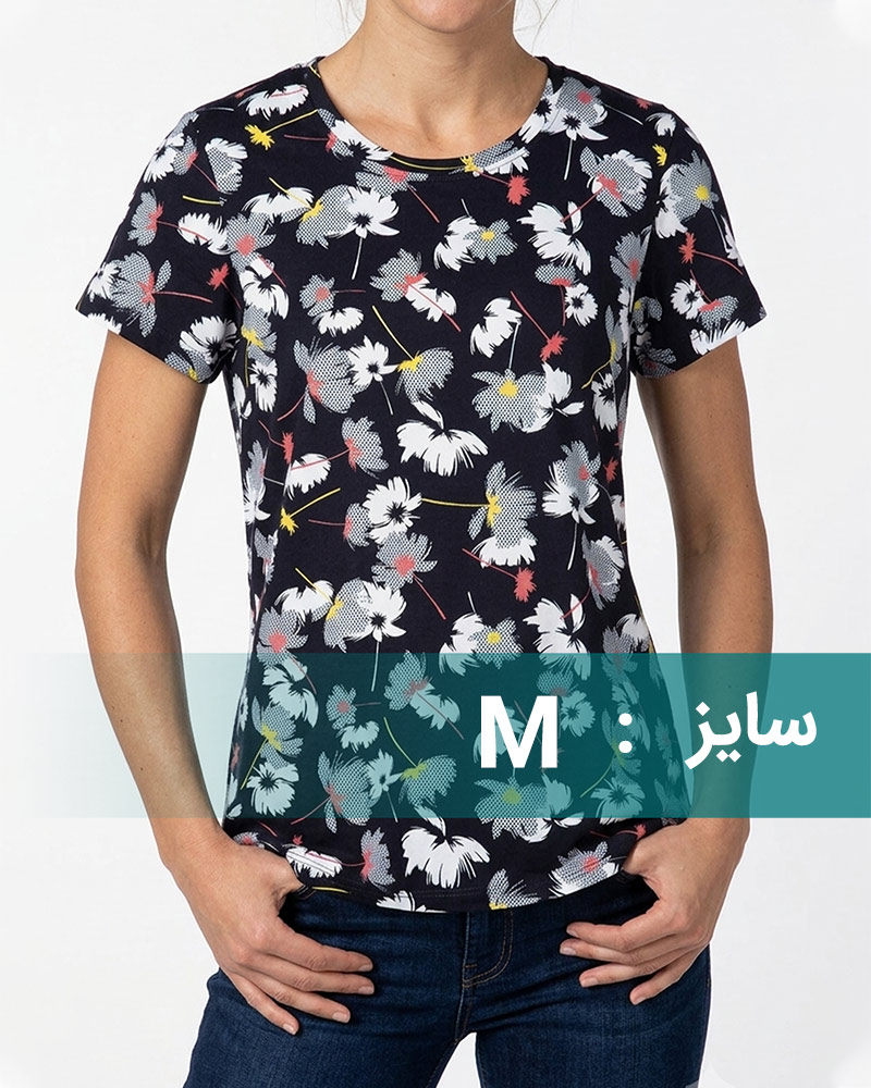 تیشرت طرح دار زنانه 1384 - هلویى