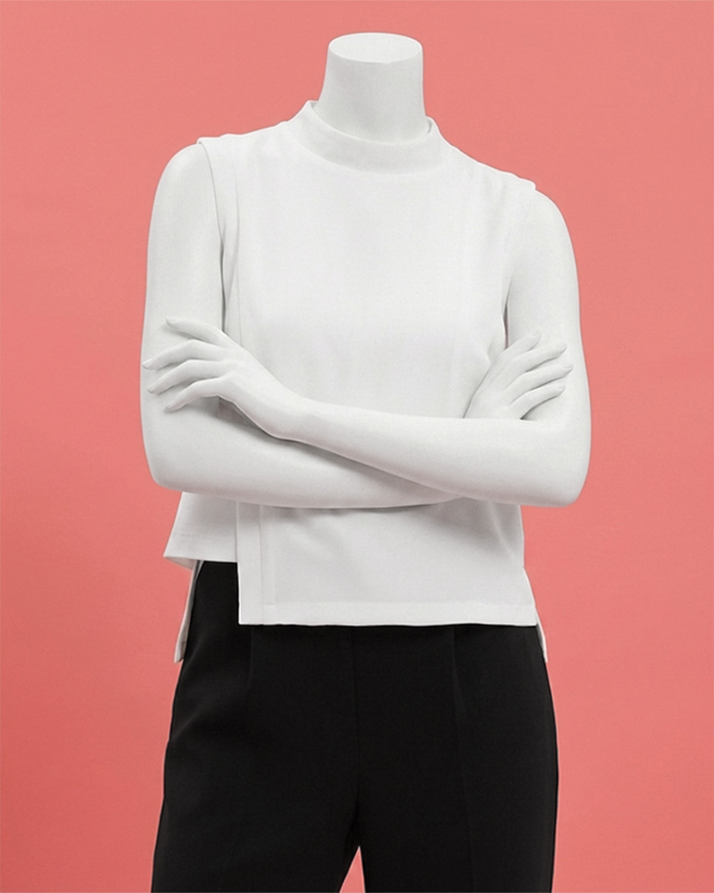 تاپ کرپ زنانه 9020 - سفید