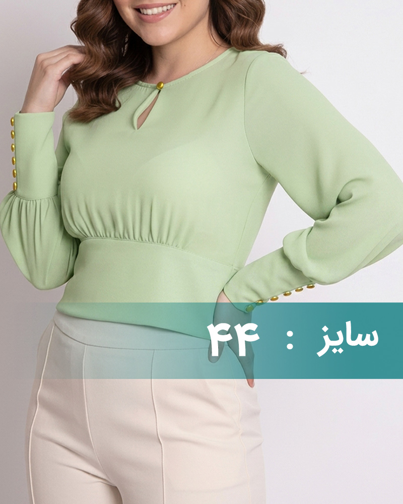 شومیز نیم تنه زنانه - سبز‌ پاستیلی