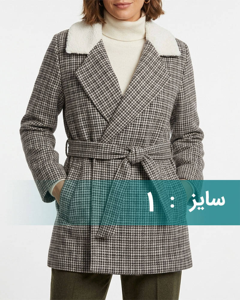 پالتو کوتاه زنانه pa5036 - طوسی