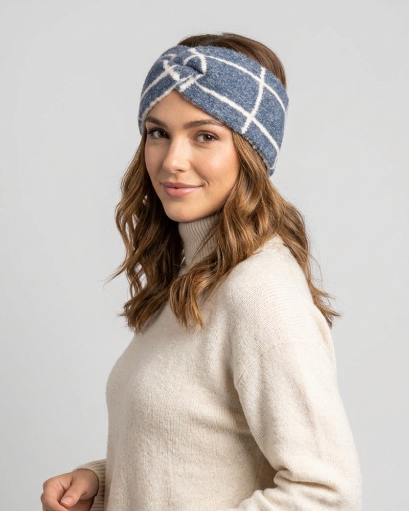 هدبند بافت پاپیونی بری بری 34044 - سرمه‌ای